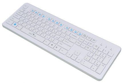 Клавиатура Oklick 540S белый USB slim Multimedia