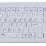 Клавиатура Oklick 540S белый USB slim Multimedia