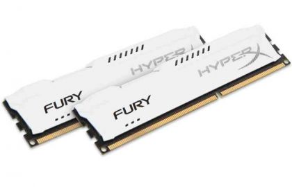 Модуль памяти Kingston 8GB 1333MHz DDR3 CL9 DIMM (Kit of 2) HyperX FURY White Series