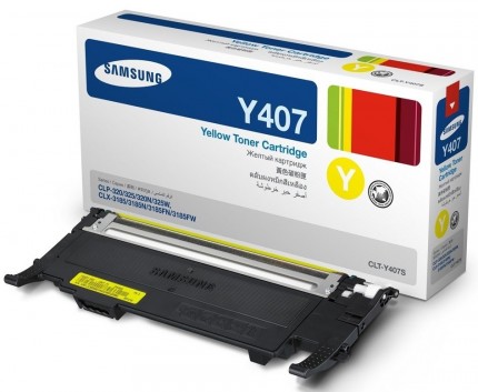 Картридж Samsung CLT-Y407S желтый для CLP-320/ 320N/ 325 / CLX-3185/ 3185N/ 3185FN (1000стр.)