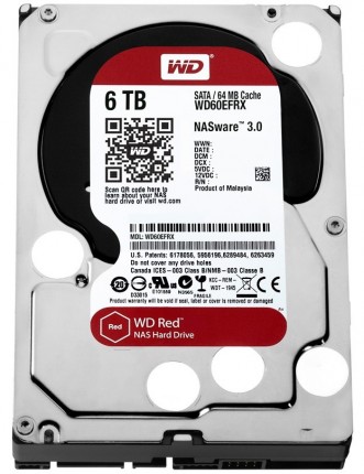 Жесткий диск WD SATA-III 6Tb WD60EFRX Red 64Mb 3.5"