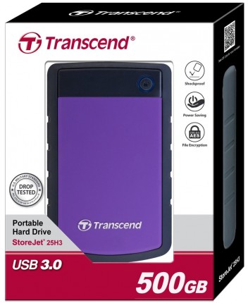Жесткий диск Transcend USB 500Gb TS500GSJ25H3P 2.5" USB 3.0
