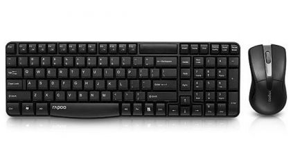 Клавиатура + мышь Rapoo X1800 черный USB Беспроводная 2.4Ghz