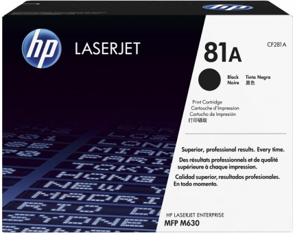 Картридж HP 81A Black (CF281A) для LJ Enterprise M630dn/ h/ f/ z (10500 стр)