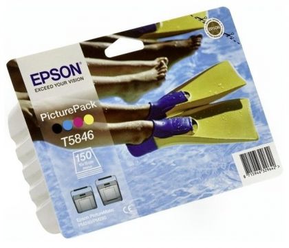 Комплект картриджей Epson C13T58464010 + бумага