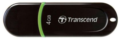 Флешка Transcend 4Gb Jetflash 300 TS4GJF300 USB2.0 черный/зеленый