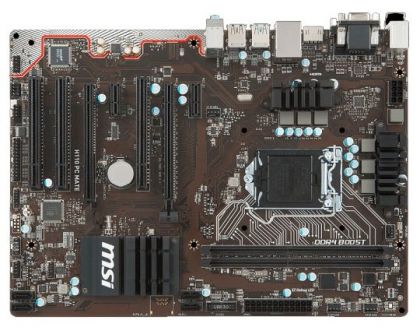 Материнская плата MSI H110 PC MATE Soc-1151 Intel H110 2xDDR4 ATX AC`97 8ch(7.1) GbLAN+VGA+DVI+HDMI