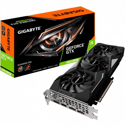 Видеокарта Gigabyte GV-N166SGAMING-6GD, NVIDIA GeForce GTX 1660 SUPER, 6Gb GDDR6