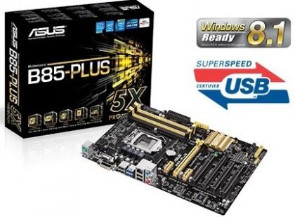 Материнская плата Asus B85-PLUS Socket-1150 Intel B85 DDR3 ATX AC`97 8ch(7.1) GbLAN SATA3 VGA+DVI