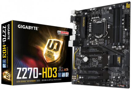 Материнская плата Gigabyte GA-Z270-HD3, Intel Z270, Soc-1151, ATX