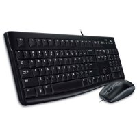 Комплект (Клавиатура+мышь) Logitech Desktop MK120 Black (920-002561)