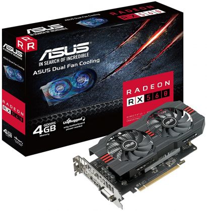 Видеокарта Asus ROG STRIX RX560 O4G EVO GAMING Radeon RX 560