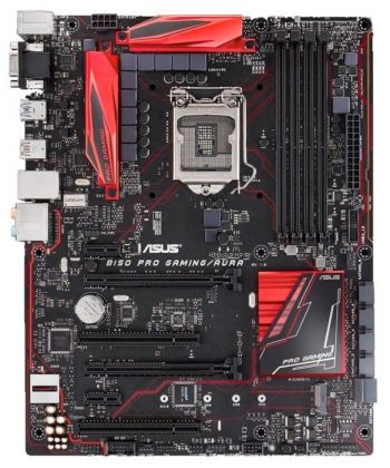Материнская плата Asus B150 PRO GAMING/AURA Soc-1151 Intel B150 4xDDR4 ATX AC`97 8ch(7.1) GbLAN+VGA+HDMI