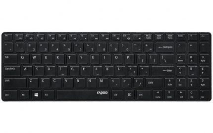 Клавиатура Rapoo E9110 черный USB беспроводная slim Multimedia