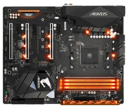 Материнская плата Gigabyte GA-AX370-Gaming K5 Soc-AM4 AMD X370 4xDDR4 ATX AC`97 8ch(7.1) GbLAN RAID+HDMI