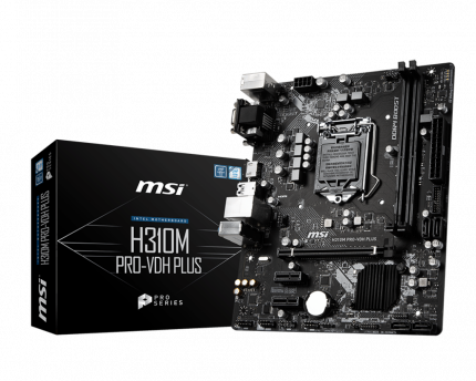 Материнская плата MSI H310M PRO-VDH PLUS, Intel H310, s1151v2, mATX