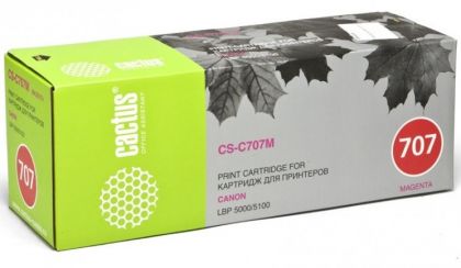 Картридж Cactus CS-C707M пурпурный для Canon LBP-5000 (2000стр.)