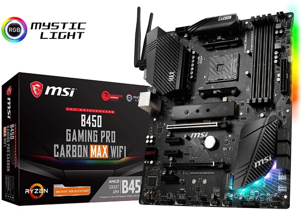 Материнская плата MSI B450 GAMING PRO CARBON MAX WIFI, AMD B450, sAM4, ATX