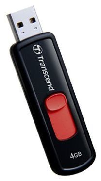 Флешка Transcend 4Gb Jetflash 500 TS4GJF500 USB2.0 черный/красный