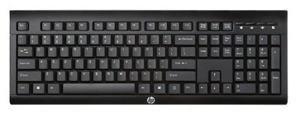 Клавиатура HP K2500 черный USB беспроводная Multimedia