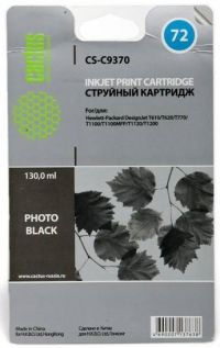 Совместимый картридж струйный Cactus CS-C9370 фото черный для №72 HP DesignJet T610/ T620/ T770/ T1100 (130ml)
