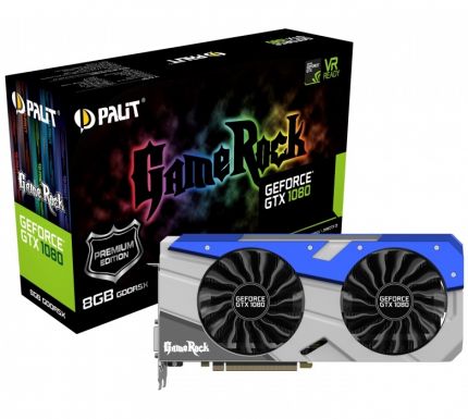 Palit PA GTX1080 GameRock Premium 8G NVIDIA GeForce GTX 1080 8Gb GDDR5X 41 811 56