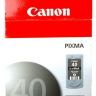 Картридж Canon PG-40 Black для iP1200/ 1300/ 1600/ 1700/ 1800/ 1900/ 2200/ 2500/ 2600 MP140/ 150/ 160/ 170/ 180/ 190/ 210/ 220/ 450/ 460/ 470 FAX JX200/ 210P/ 500/ 510P MX300/ 310