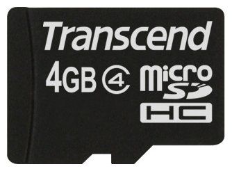 Карта памяти microSDHC 4Gb Class4 Transcend TS4GUSDC4 w/o adapter