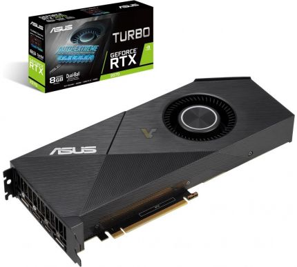 Видеокарта Asus TURBO-RTX2070-8G-EVO, NVIDIA GeForce RTX 2070, 8Gb GDDR6