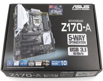 Материнская плата Asus Z170-A LGA 1151 Intel Z170 4xDDR4 ATX AC`97 8ch(7.1) GbLAN RAID RAID1 RAID5 RAID10+VGA+DVI+HDMI