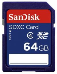 Карта памяти SDXC 64Gb Class4 Sandisk SDSDB-064G-B35