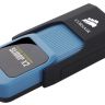 Флеш Диск Corsair 16Gb Voyager Slider X2 CMFSL3X2-16GB USB3.0 черный/голубой