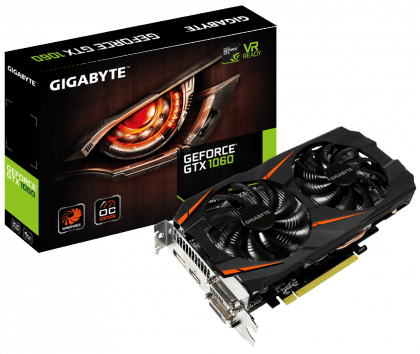 Видеокарта Gigabyte GV N1060WF2OC 6GD GeForce GTX 1060
