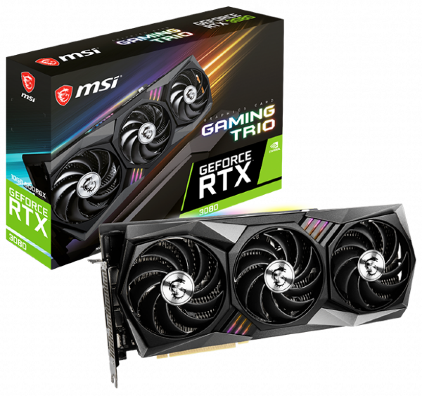 Видеокарта MSI GeForce RTX 3080 GAMING TRIO 10G