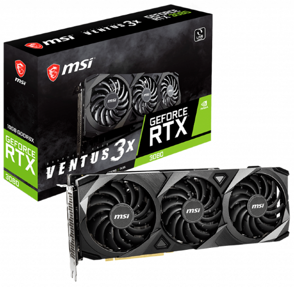 Видеокарта MSI GeForce RTX 3080 VENTUS 3X 10G