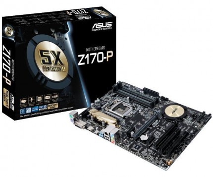 Материнская плата Asus Z170-P LGA 1151 Intel Z170 4xDDR4 ATX AC`97 8ch(7.1) GbLAN RAID RAID1 RAID5 RAID10+DVI+HDMI