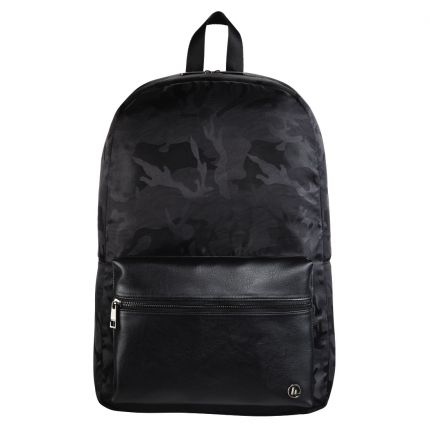 Рюкзак для ноутбука 14" Hama Mission Camo черный/камуфляж полиэстер (00101598)