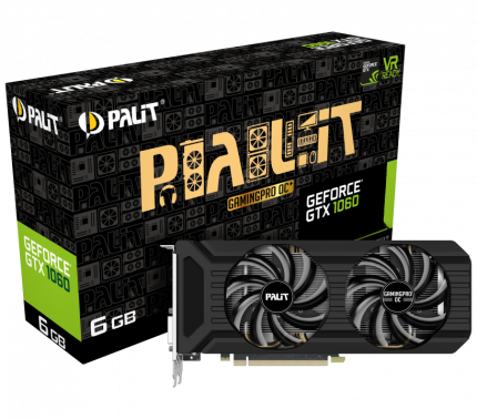 Видеокарта Palit PA GTX1060 Gaming Pro OC+ 6G GeForce GTX 1060